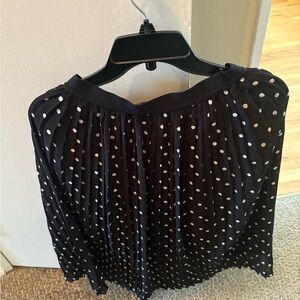 a new day Black and White Polka Dot Skirt
